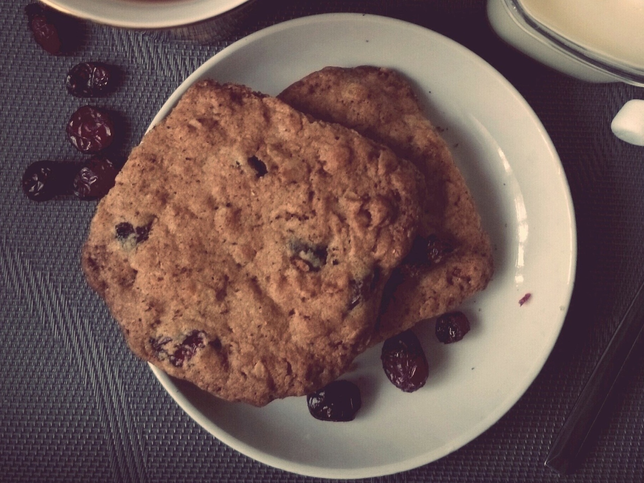 Oatmeal Cookies with Dried Cranberries