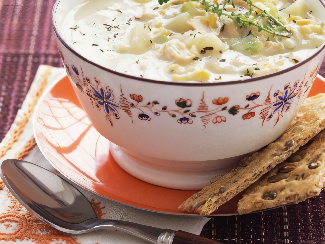 Corn and Potato Chowder with Cheese