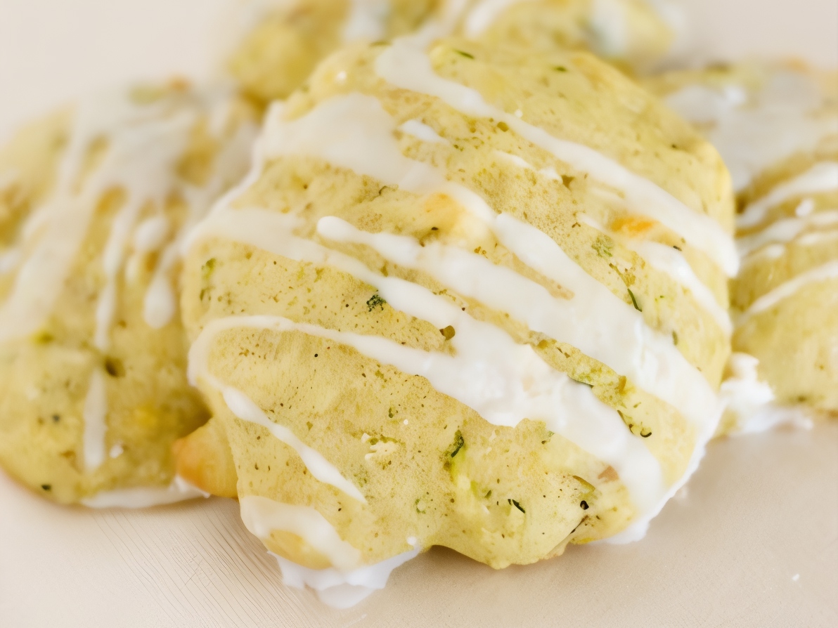 Corn Cookies with Zucchini and Lemon Zest