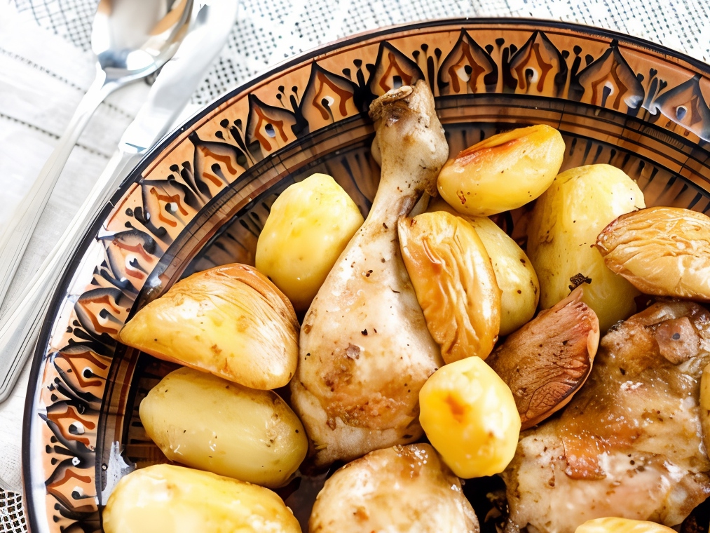 Chicken with Quince, Ginger, and Saffron