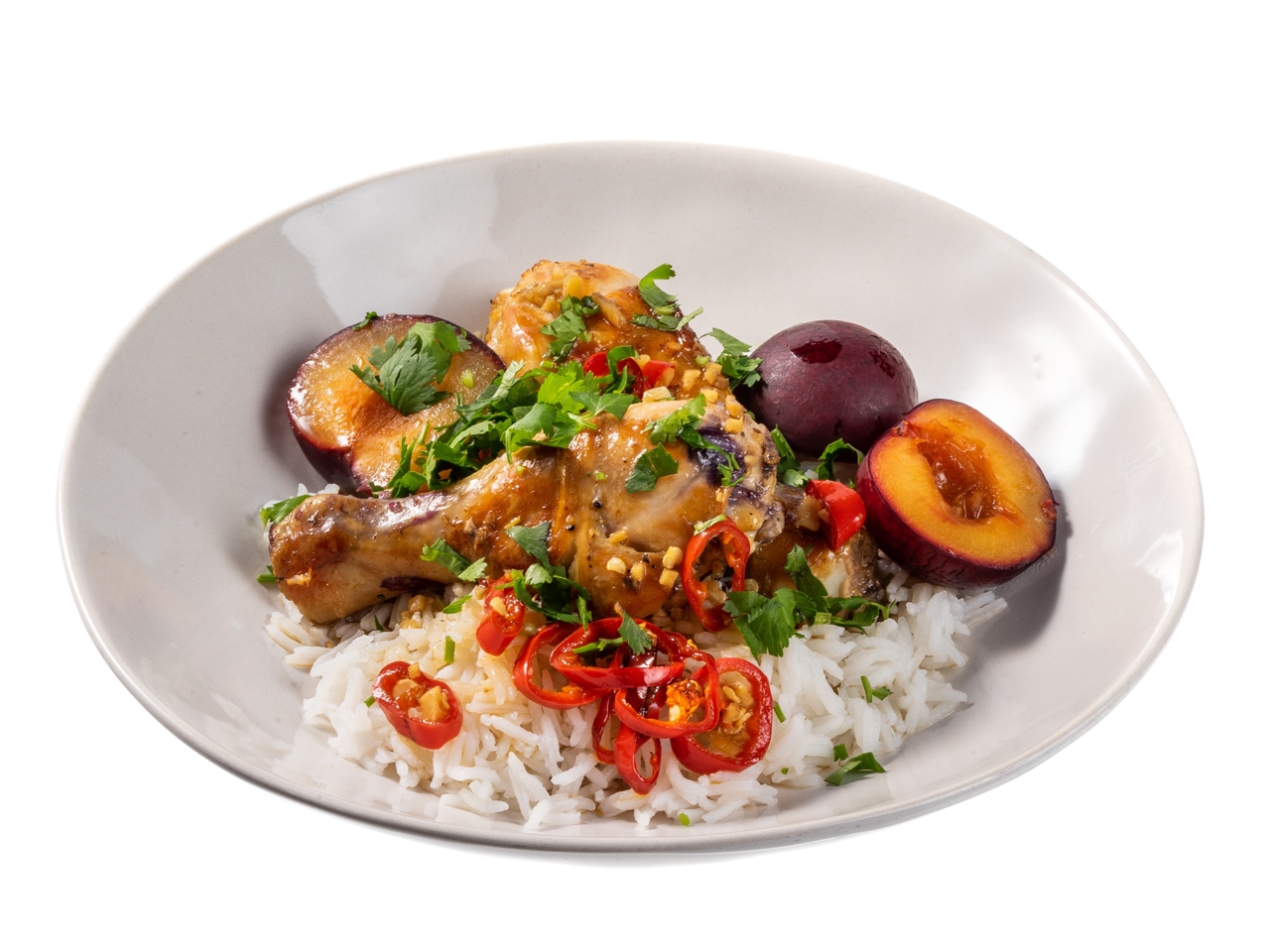 Chicken Drumsticks with Plums