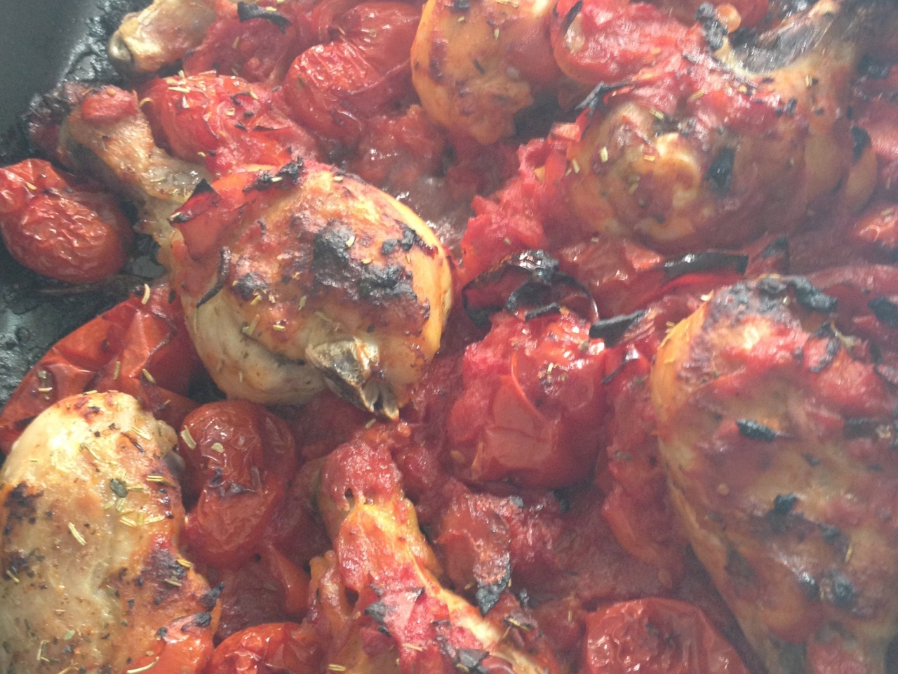 Chicken Baked with Tomatoes
