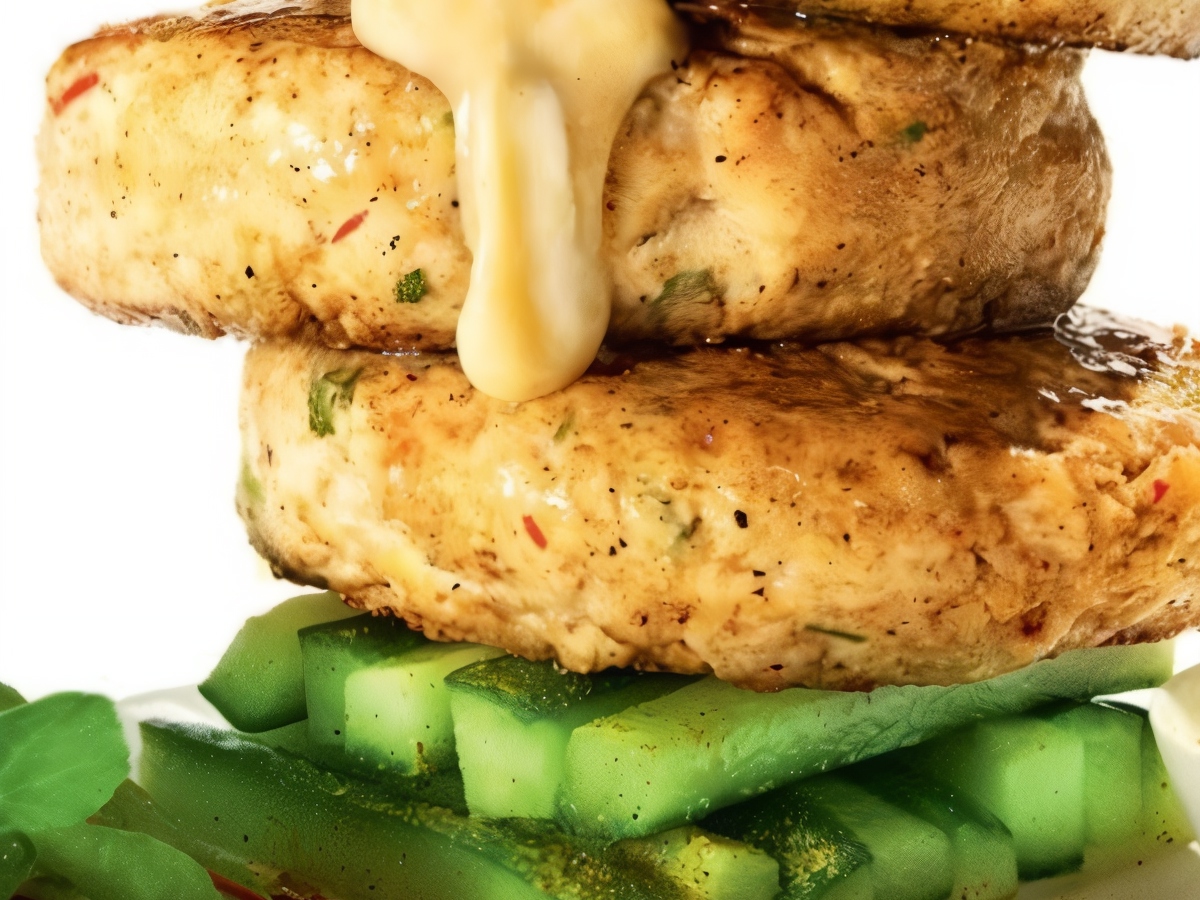 Chicken Burgers with Cucumbers