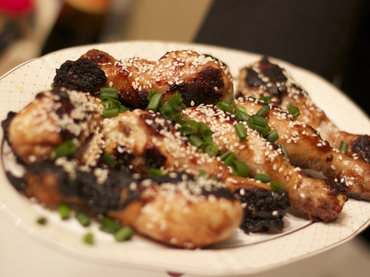 Asian Style Chicken Drumsticks in a Wok