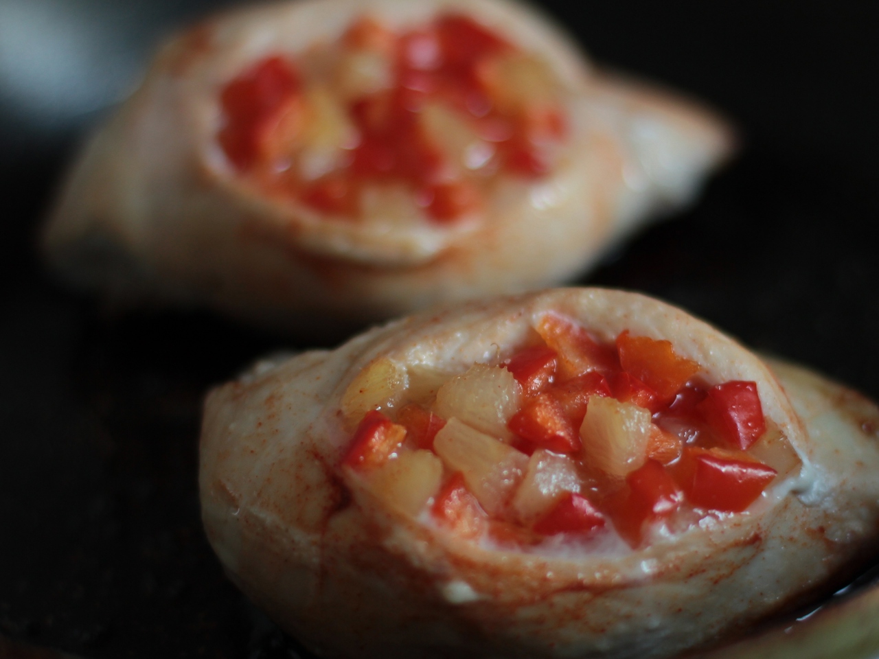 Chicken Pockets with Pineapple