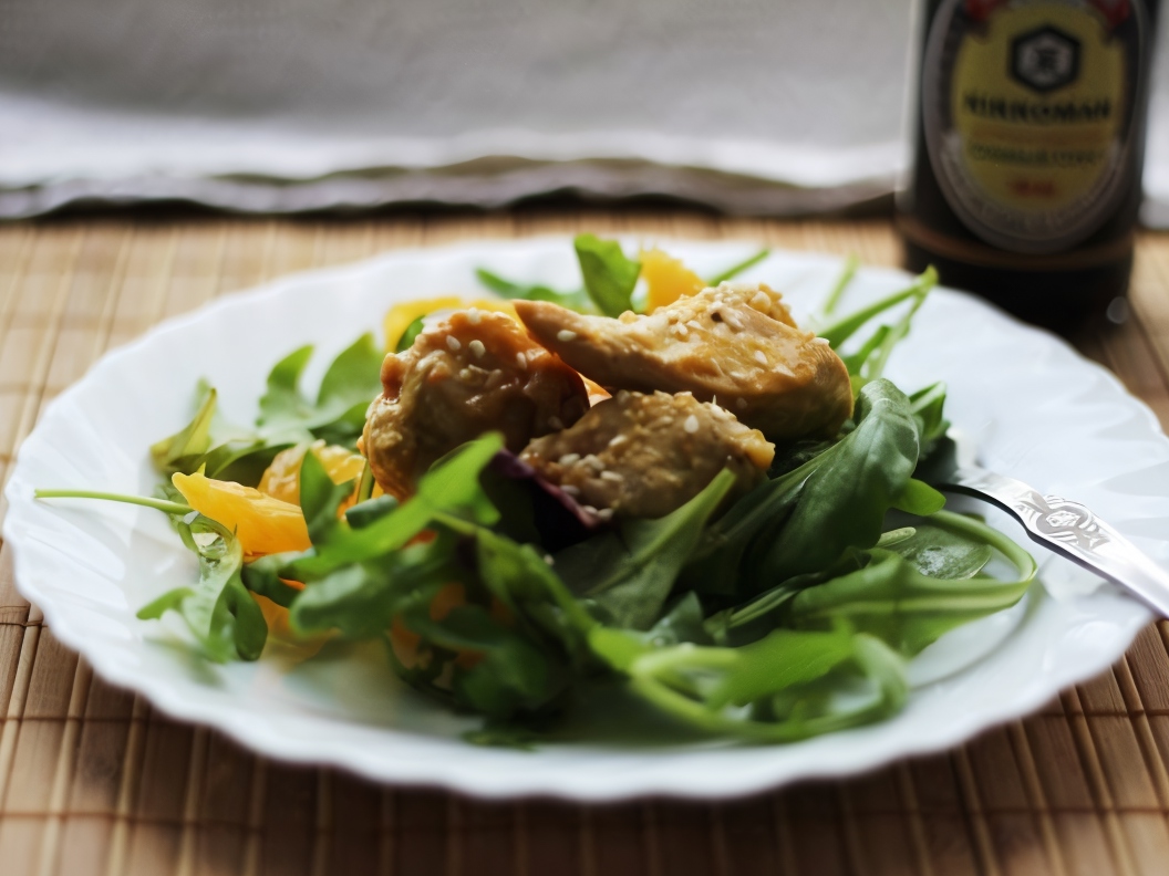 Chicken Pieces in Orange-Ginger Sauce