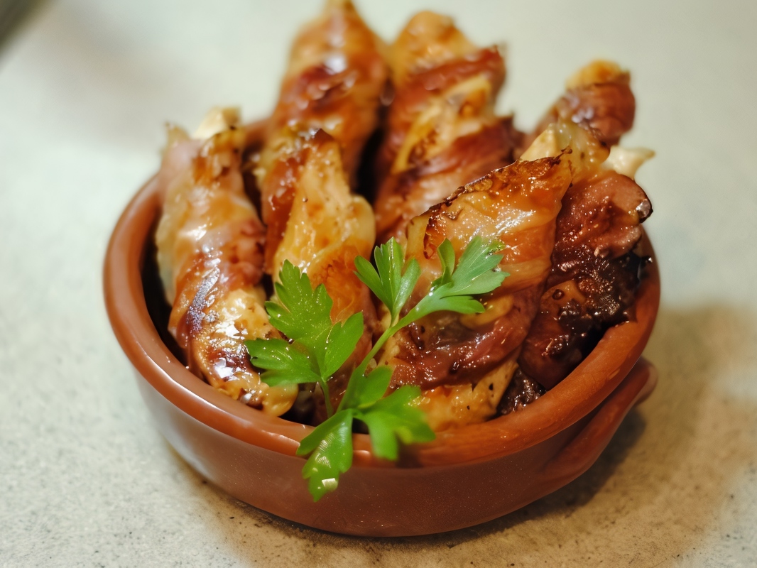 Chicken Sticks in Bacon