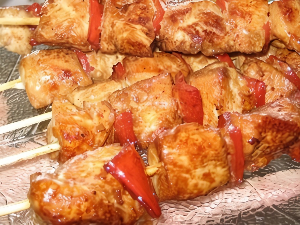 Chicken Skewers with Bell Peppers