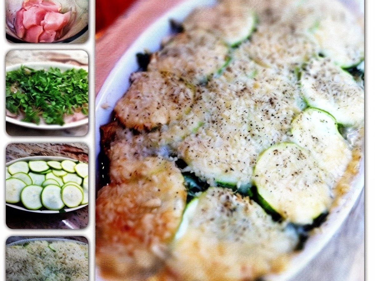 Chicken Gratin with Young Zucchini and Parmesan