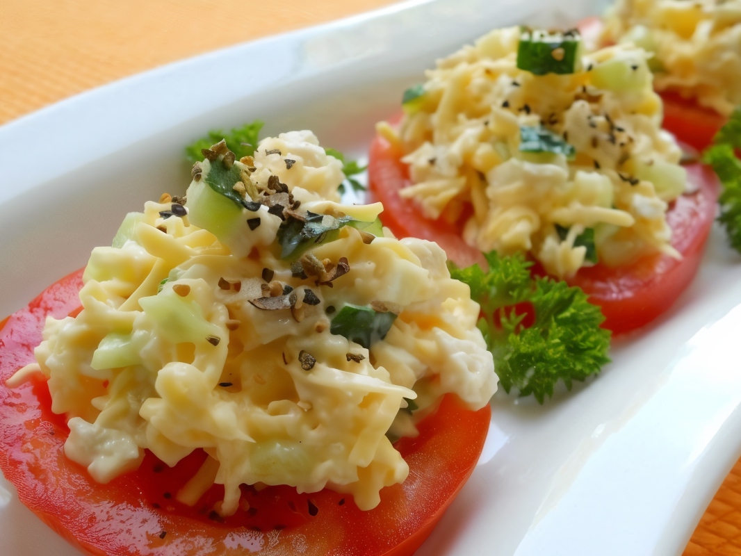 Chicken Salad on Tomatoes