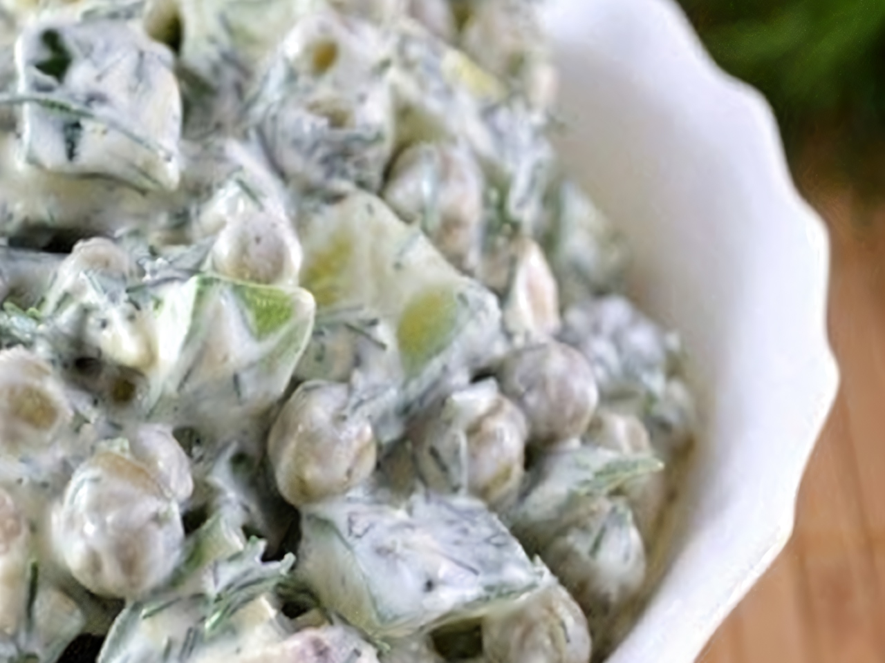 Chicken Salad with Cucumbers and Peas