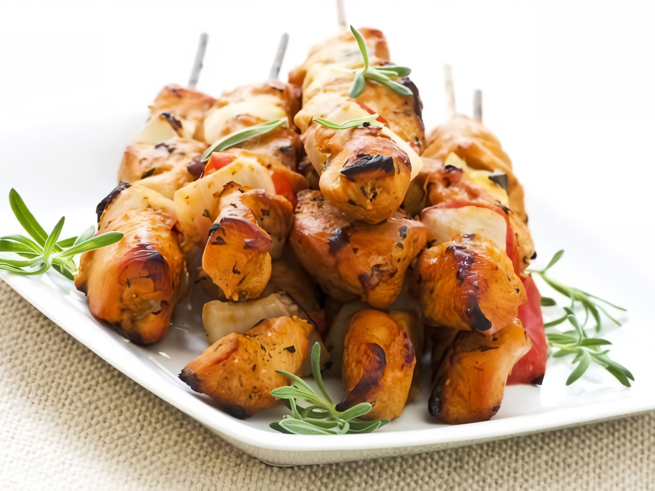 Chicken Skewers in Fragrant Spices and Lemon Juice