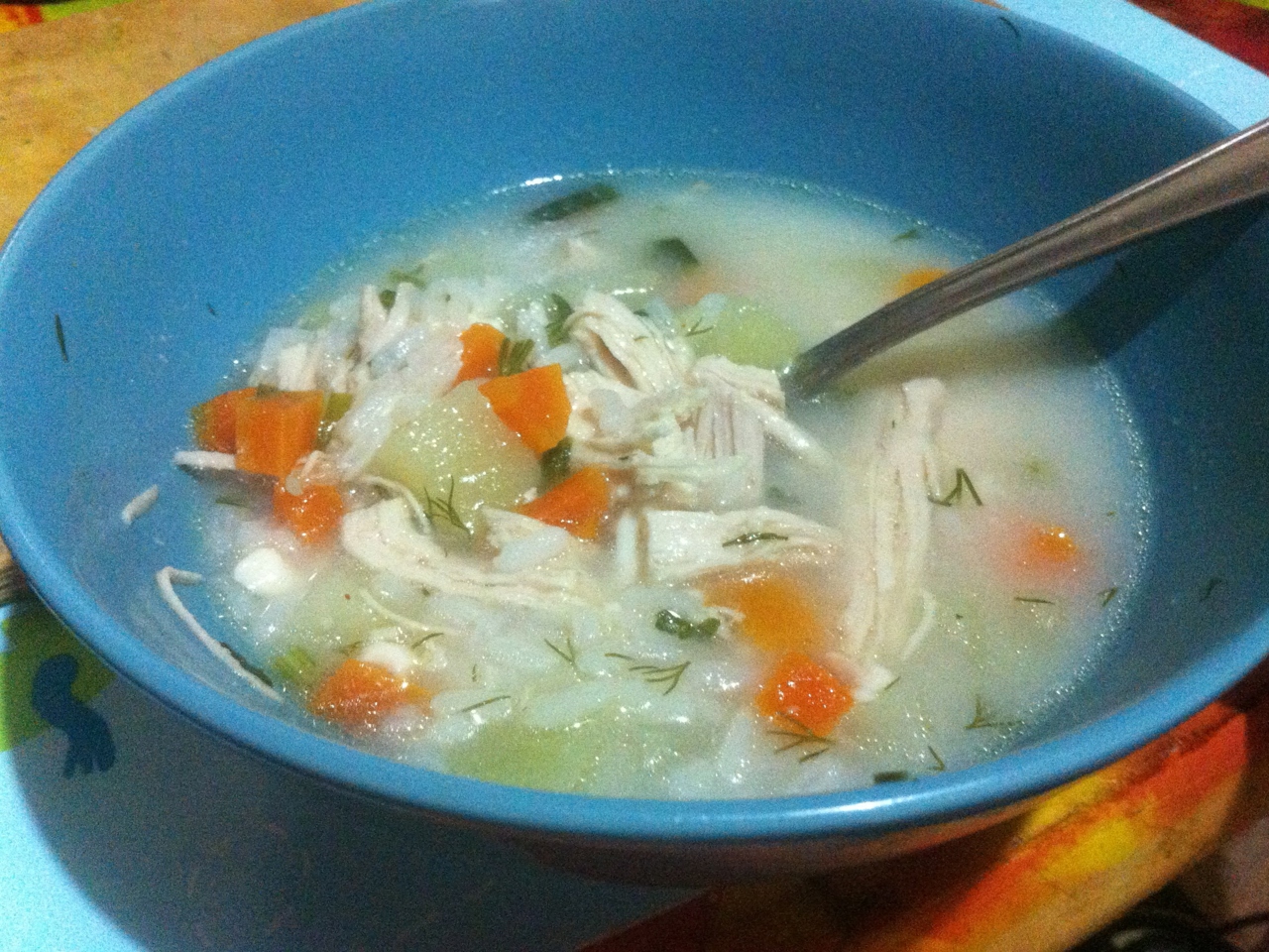 Chicken Soup with Wild Rice and Cream Cheese