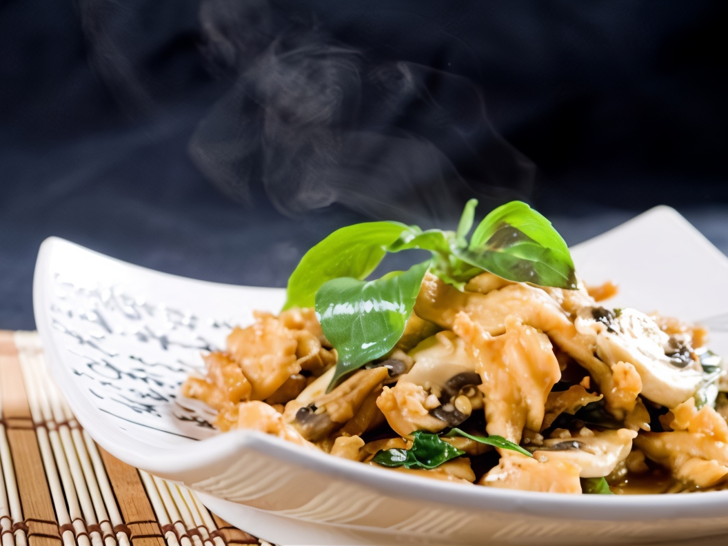 Chicken Fillet with Basil and Soy Sauce
