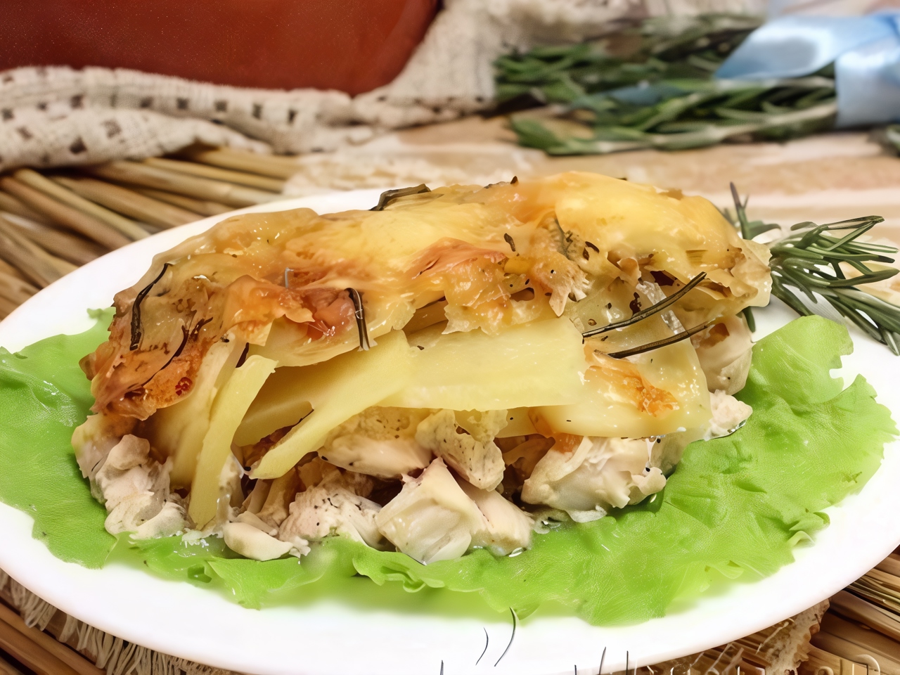 Картошка с куриным филе, помидорами и сыром в духовке - рецепт с фото