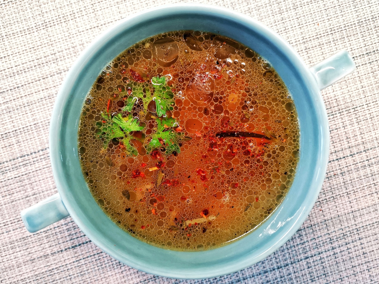 Chicken Broth with Bacon