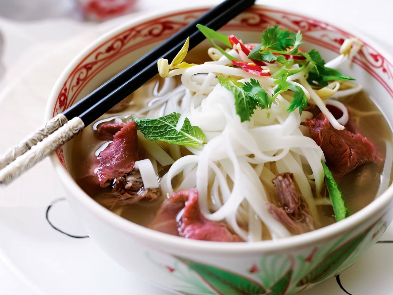 Chicken Soup with Rice Noodles