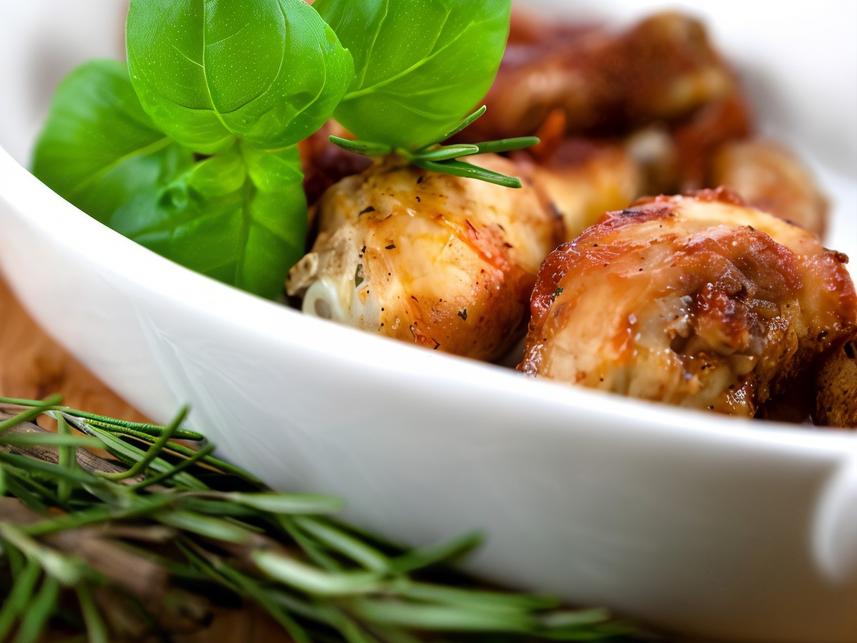 Grilled Partridges in Raspberry-Mint Marinade