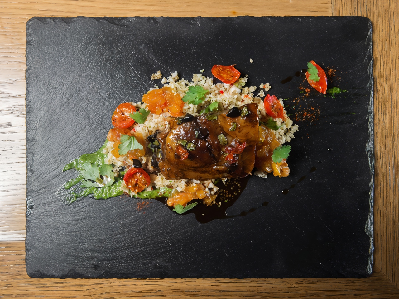 Couscous with Lamb and Pear Chutney