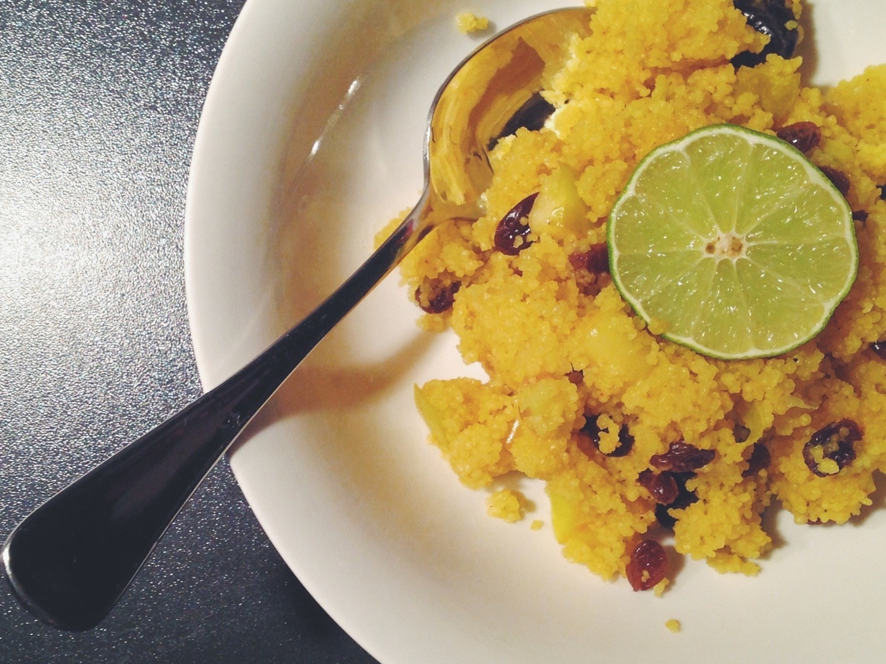 Couscous with Apples, Raisins, and Prunes