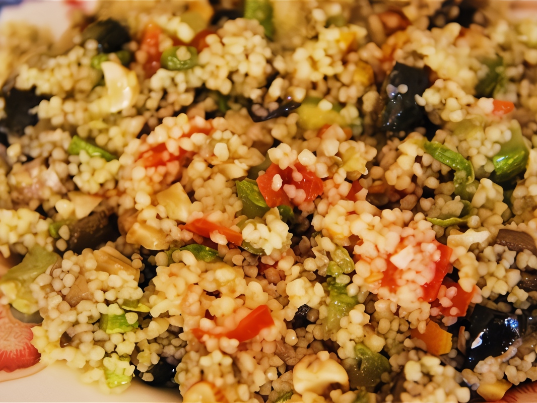 Couscous with Vegetables, Orange, and Nuts