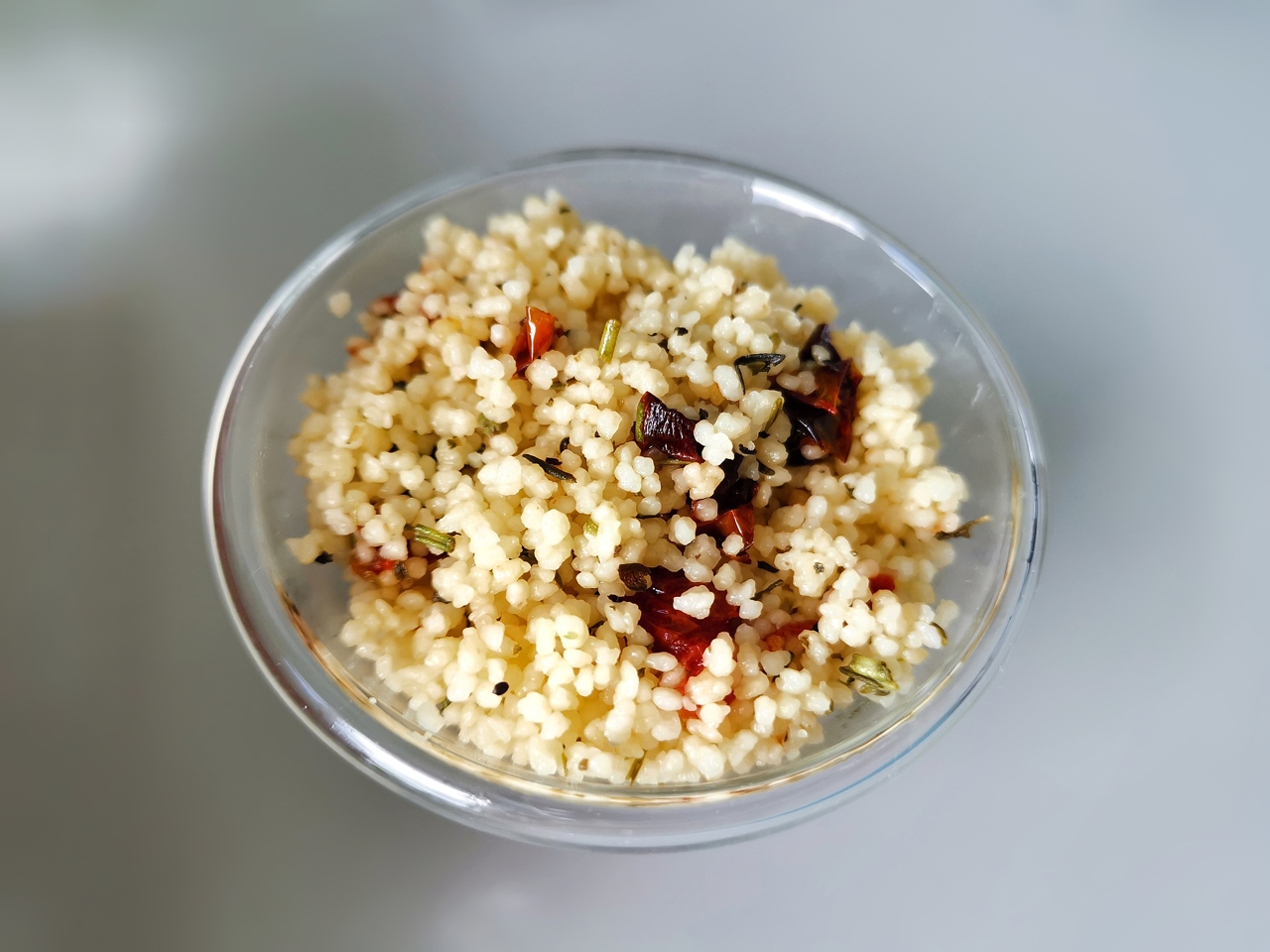 Couscous with Sun-Dried Tomatoes, Basil, and Rosemary