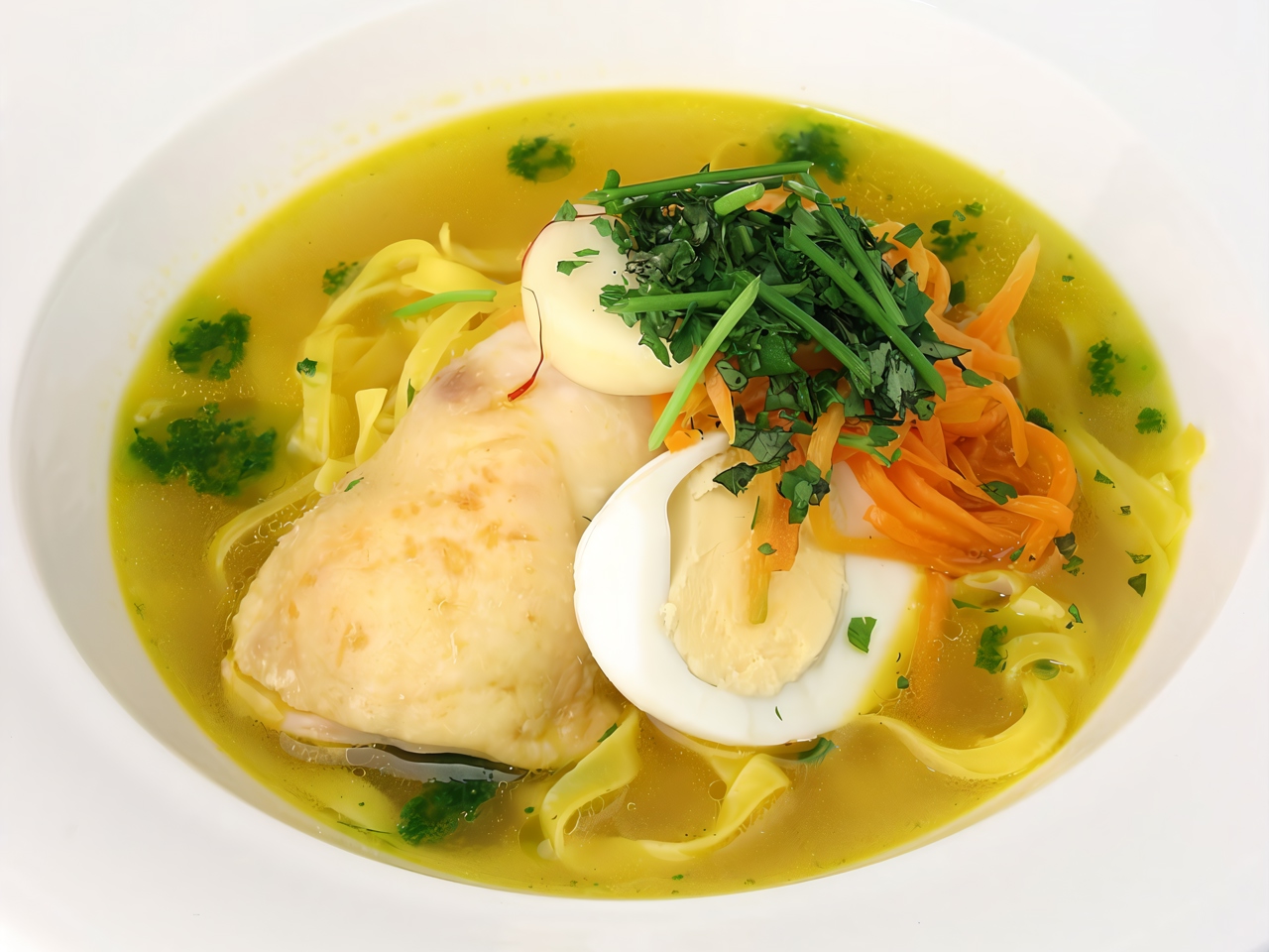 Chicken Noodle with Saffron Aroma
