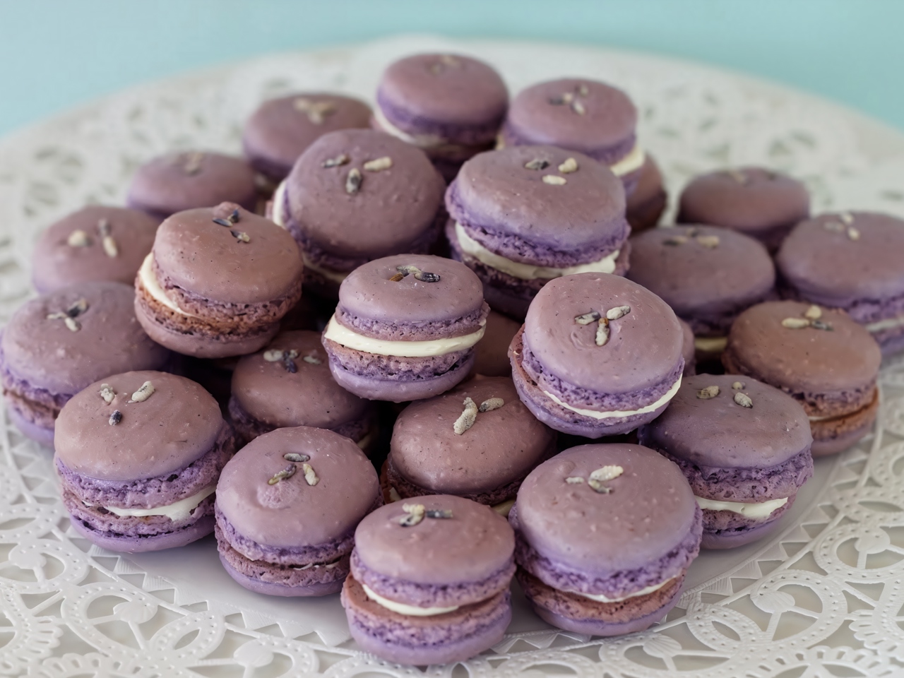 Lavender Macarons