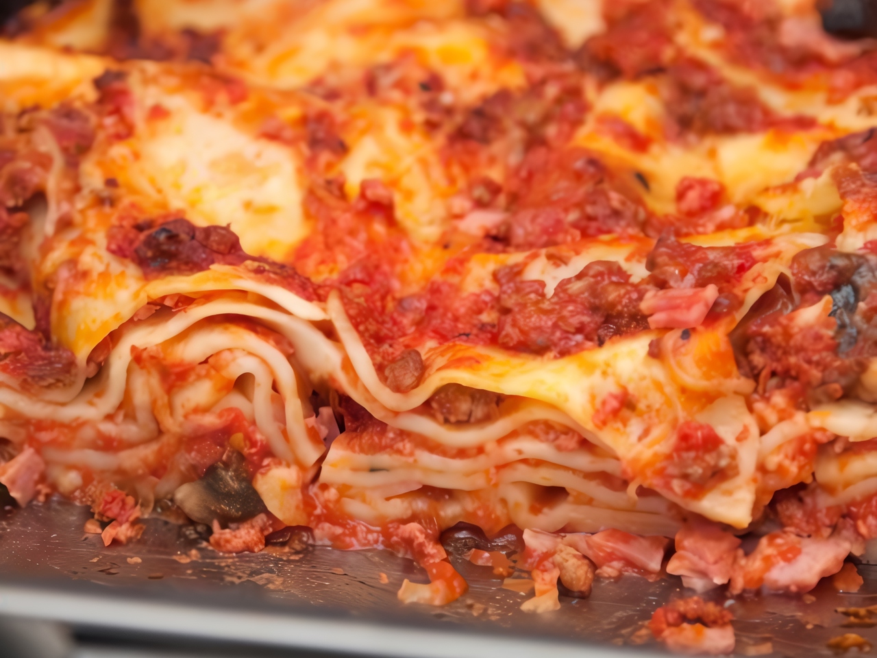 Bolognese Lasagna with Provolone Cheese