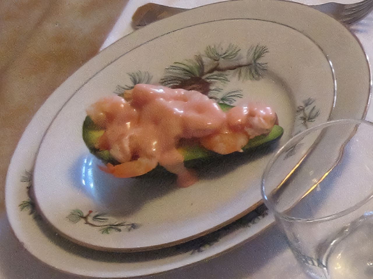 Light Avocado Salad with Shrimp
