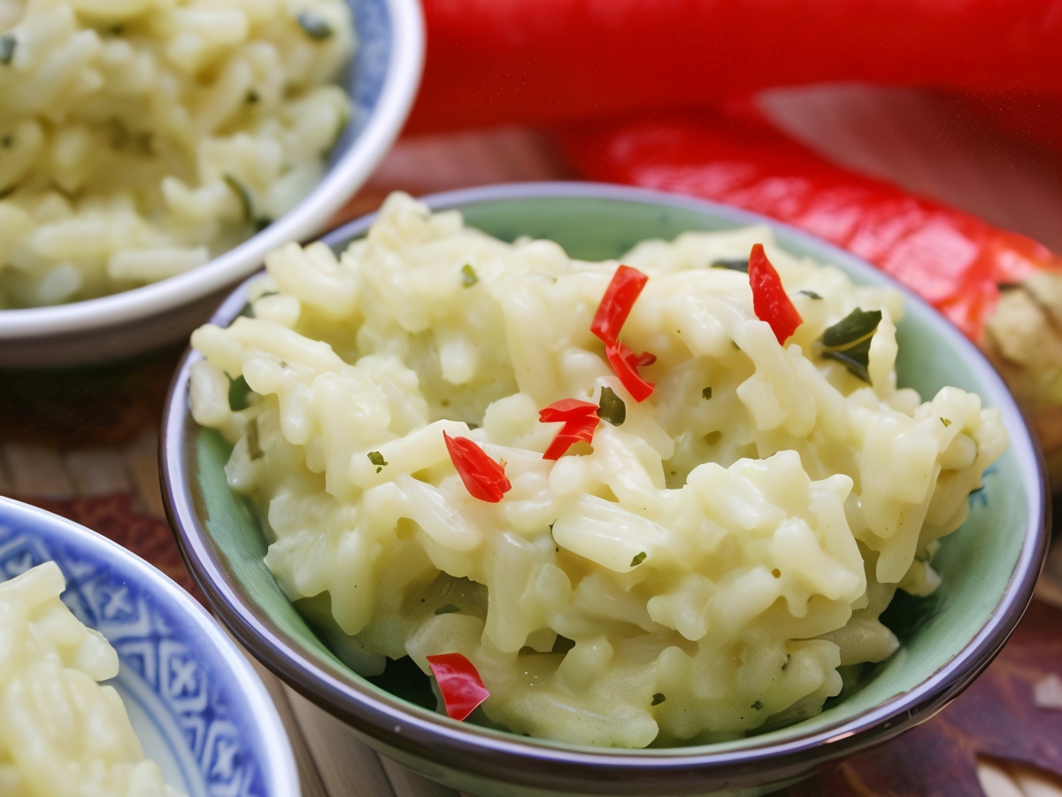 Summer Risotto with Greens, Feta, and Zucchini