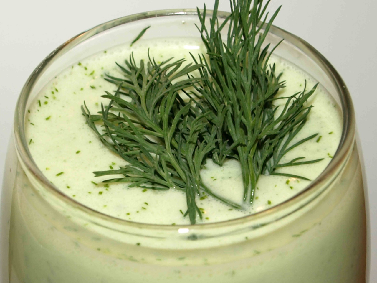 Summer Kefir Cocktail with Dill and Salt