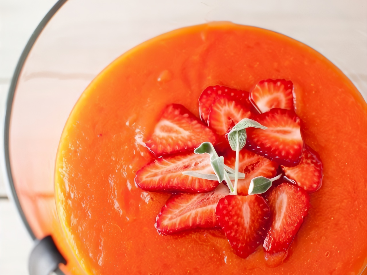 Summer Papaya and Strawberry Soup
