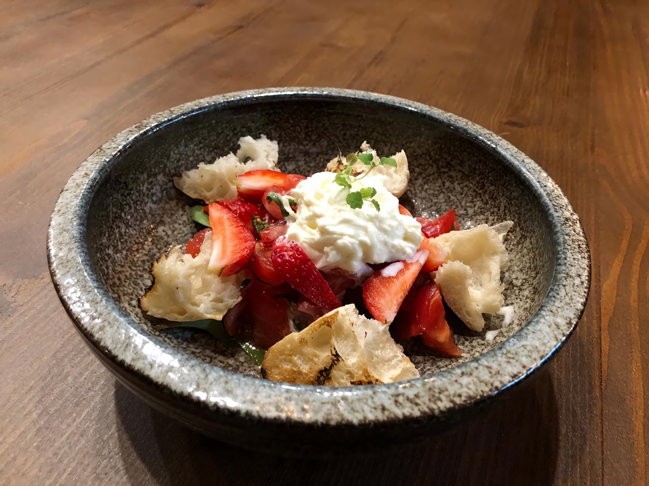 Summer Salad with Strawberries and Tomatoes