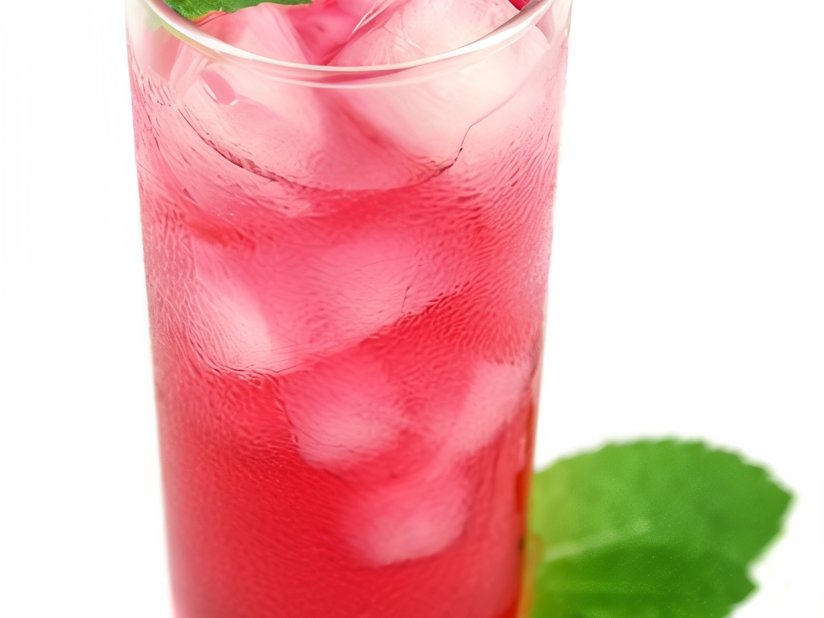 Rhubarb Lemonade with Mint
