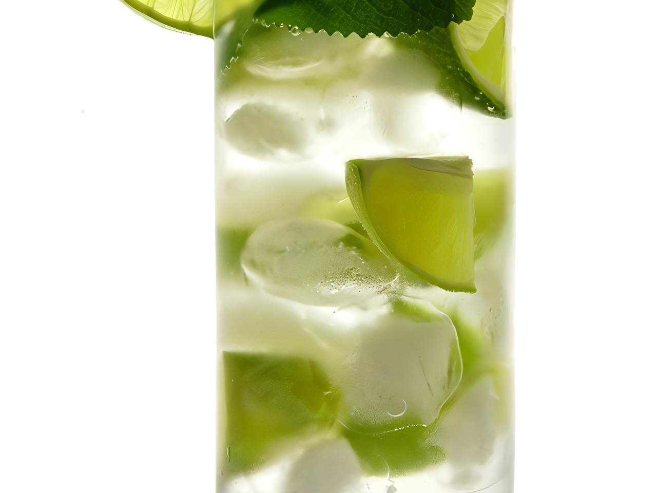 Lemon Drink with Ginger Ale and Mint