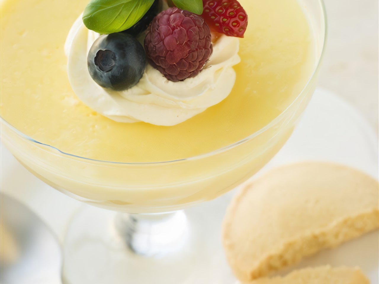 Lemon Posset with Spiced Fruits