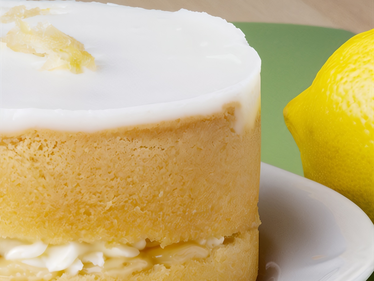Lemon Pudding with Cream
