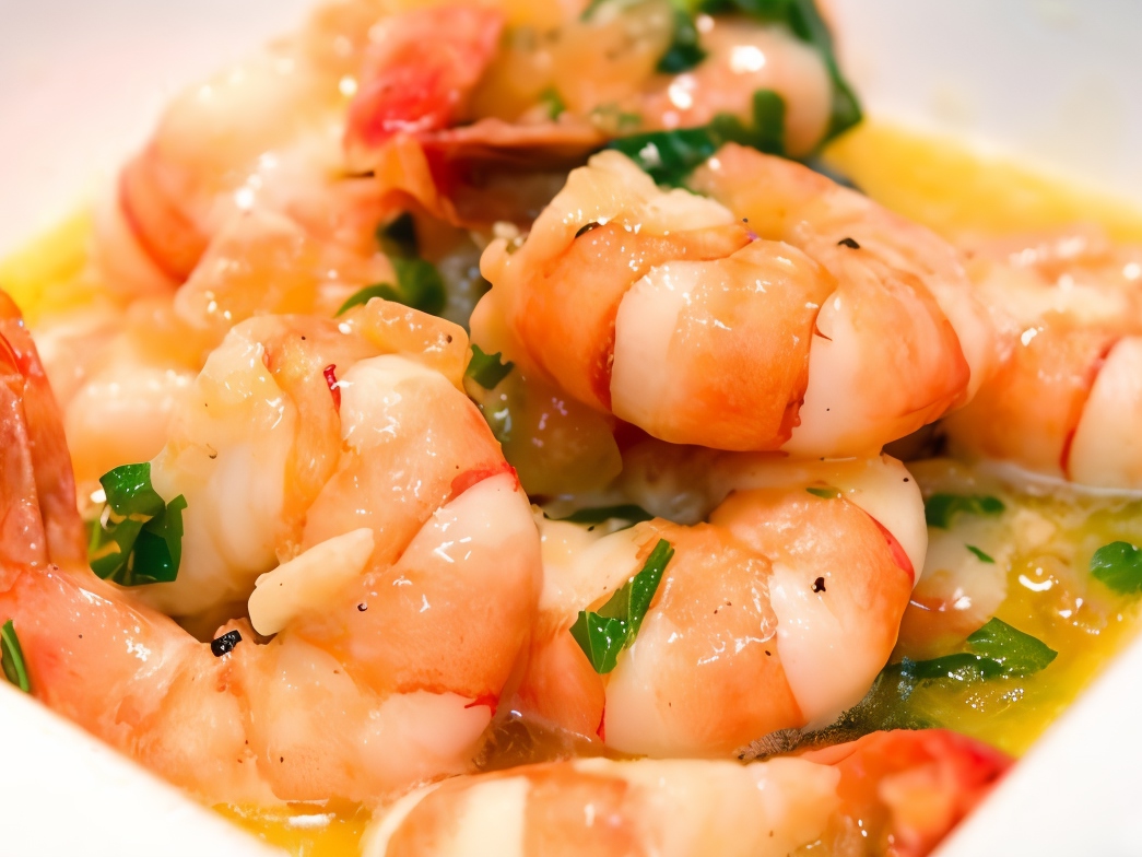 Lemon Soup with Shrimp