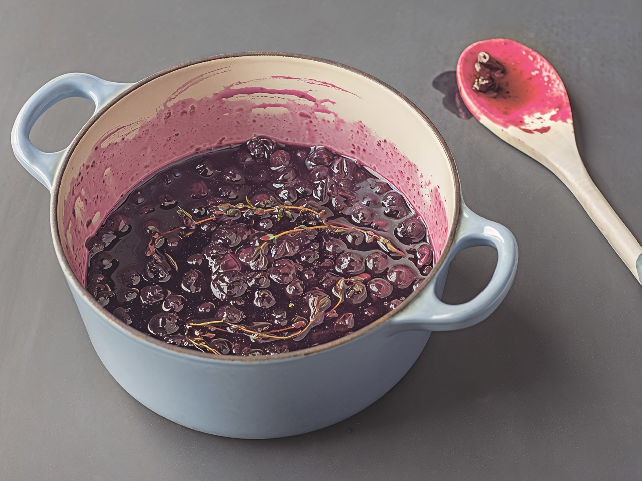 Lemon-Ginger Posset with Blueberry and Lemon Compote