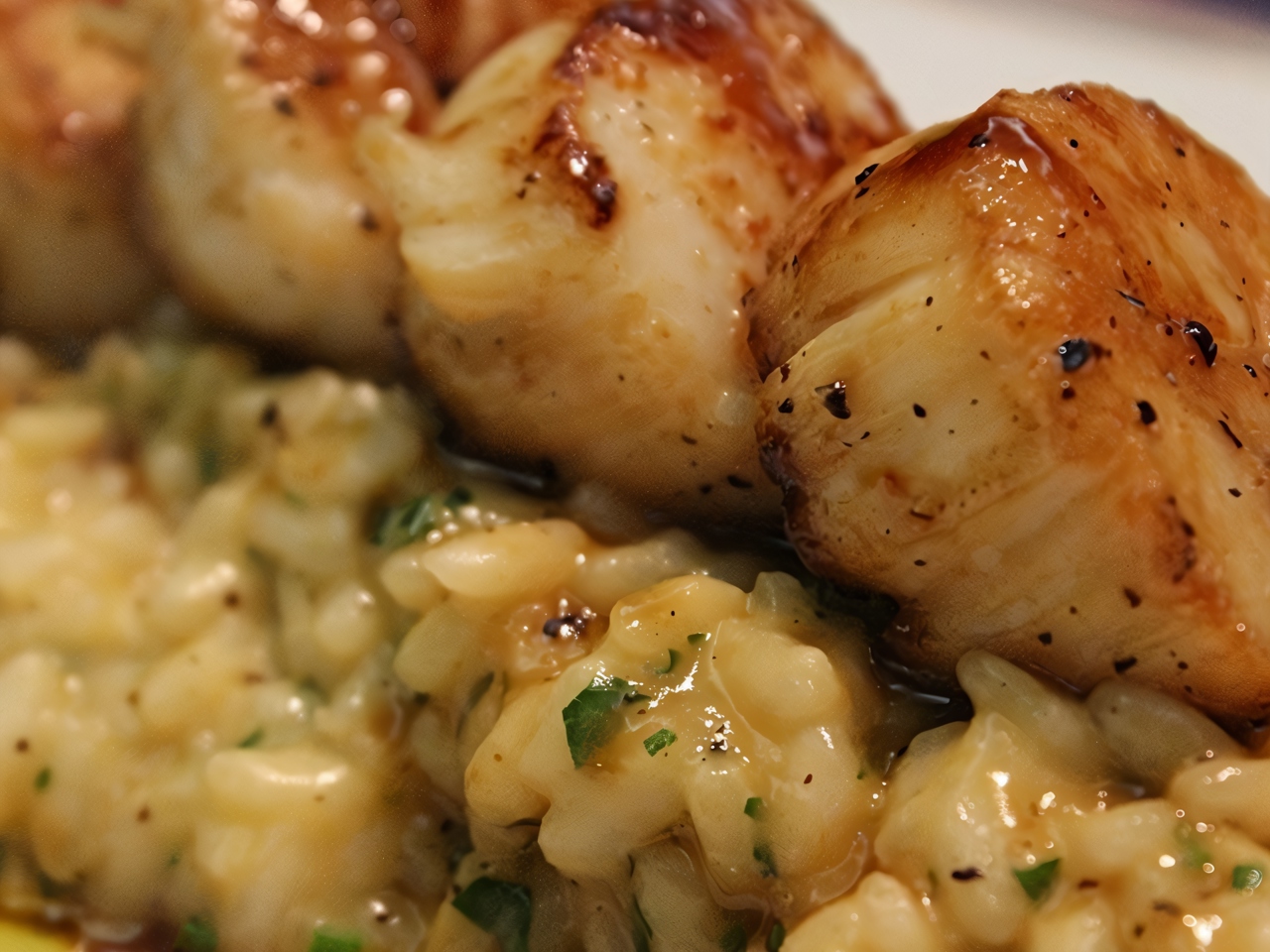 Lemon Risotto with Seafood