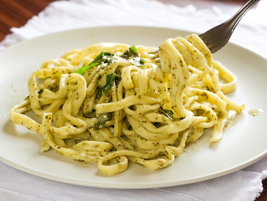 Linguine with Parsley Pesto and Parmesan