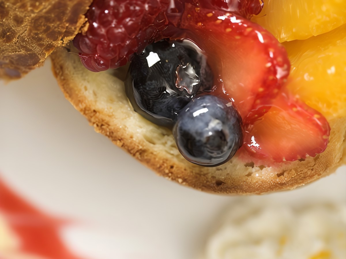 Slices of White Bread with Fruits