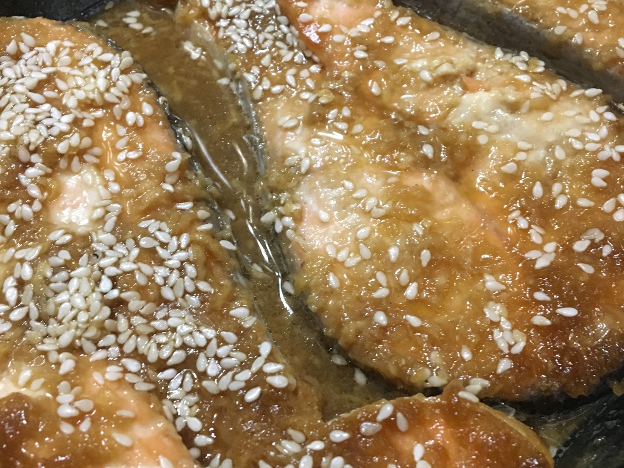Oven-Baked Salmon in Honey-Ginger Marinade