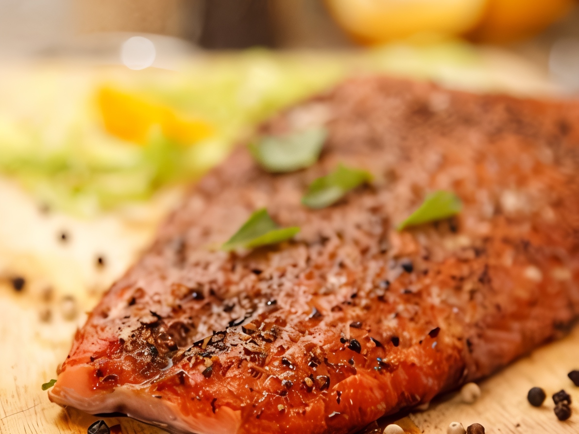 Grilled Salmon in Maple Syrup and Orange Juice