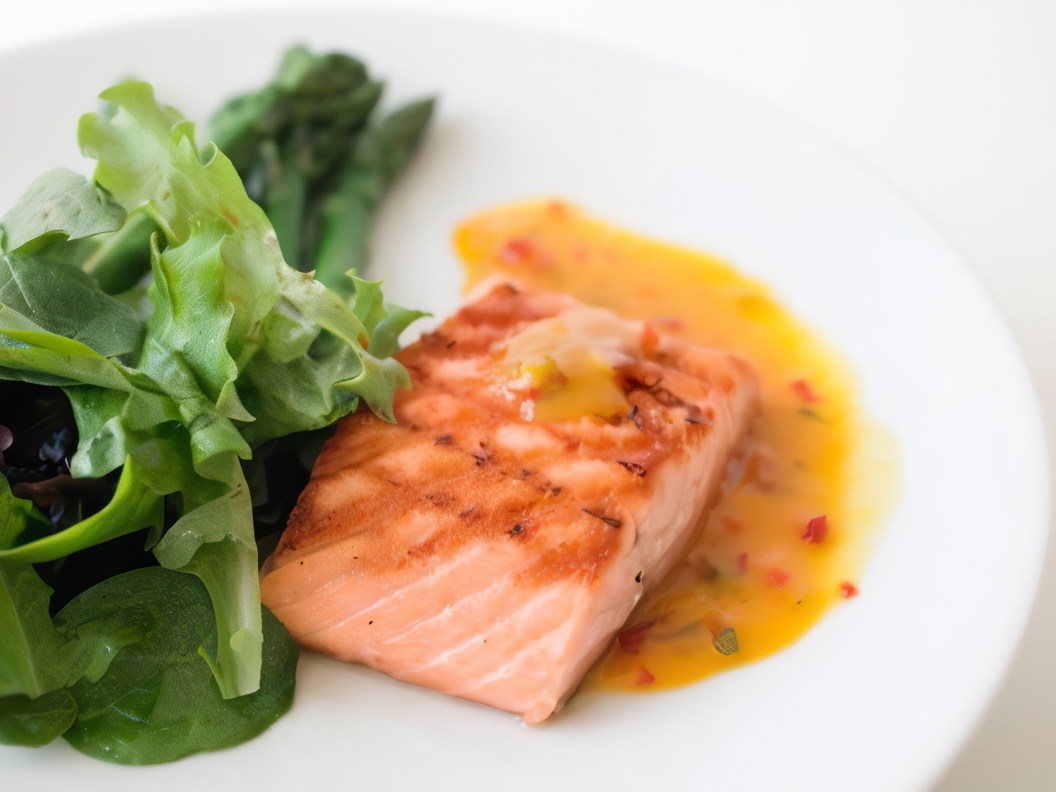 Salmon with Sweet and Sour Red Onion