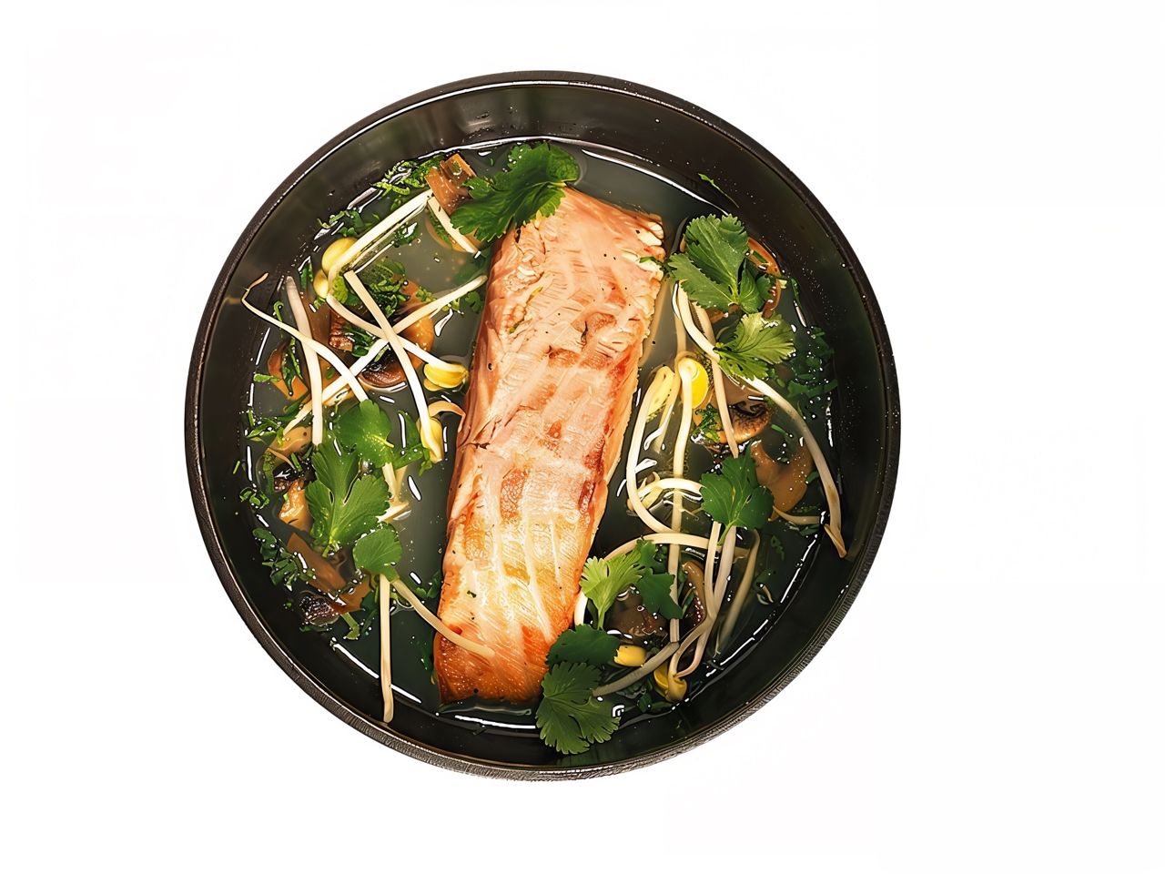 Salmon with Spicy Lemon Broth