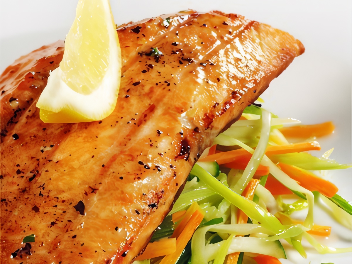 Salmon in Maple Syrup and Ginger