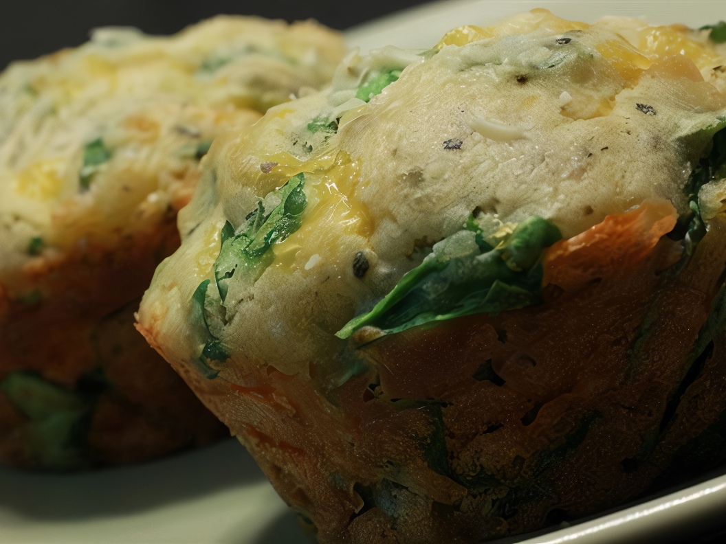Spinach Muffins with Parmesan