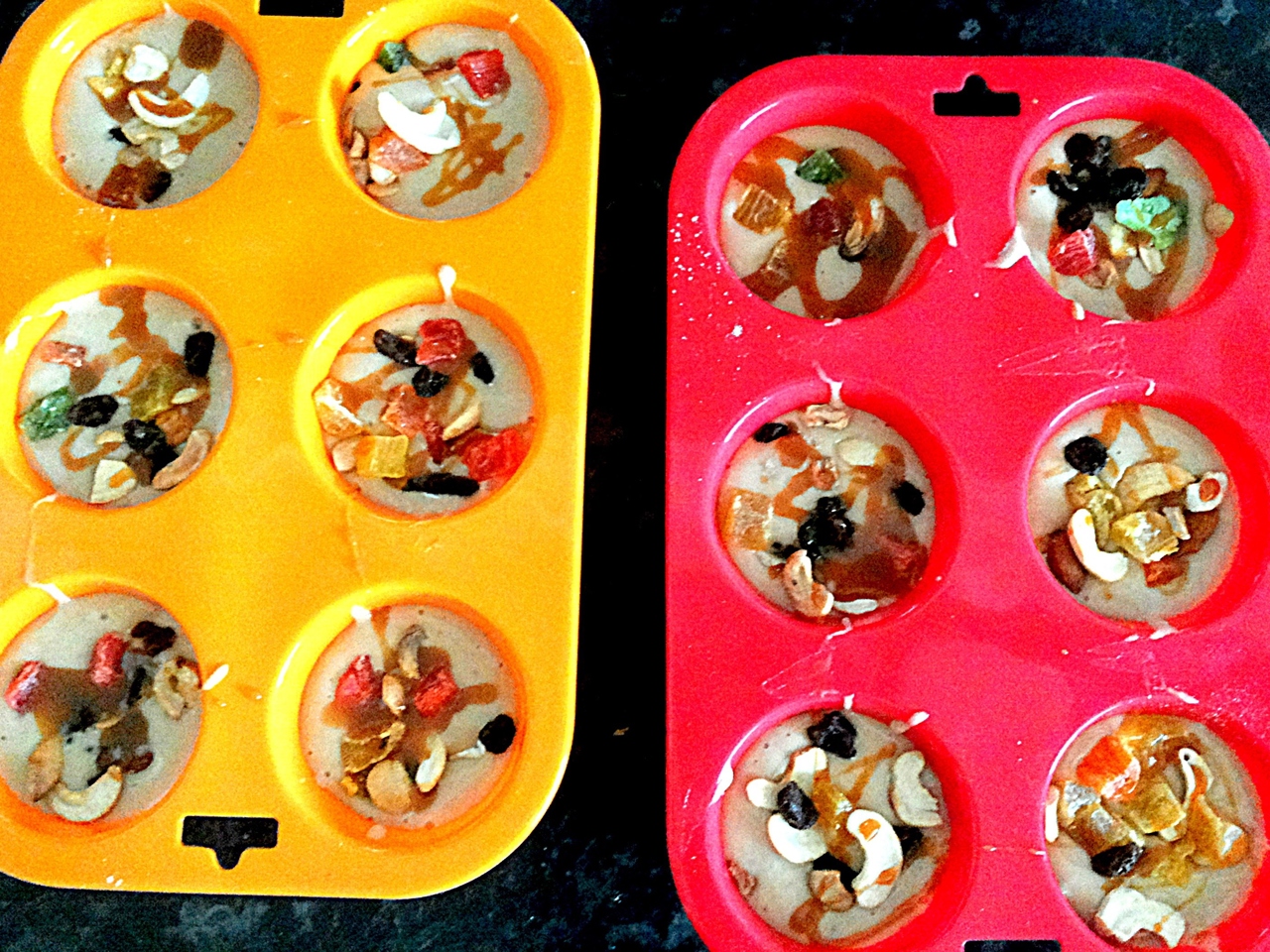 Muffins with Candied Fruits and Nuts
